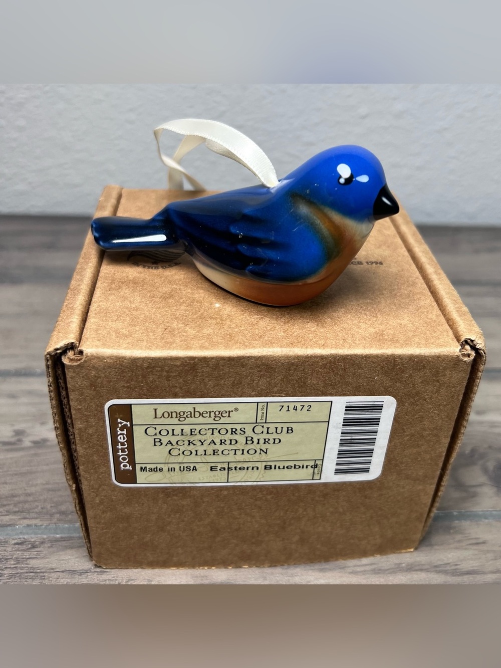 Longaberger NIB Collectors Club Backyard Bird Ornament Eastern Bluebird - Picture 10 of 11